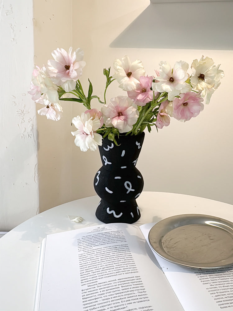 Handpainted Rustic Ceramic Vase