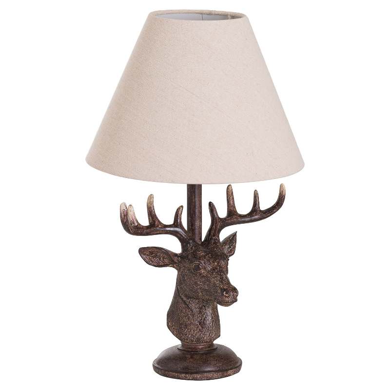 Stag Head Table Lamp