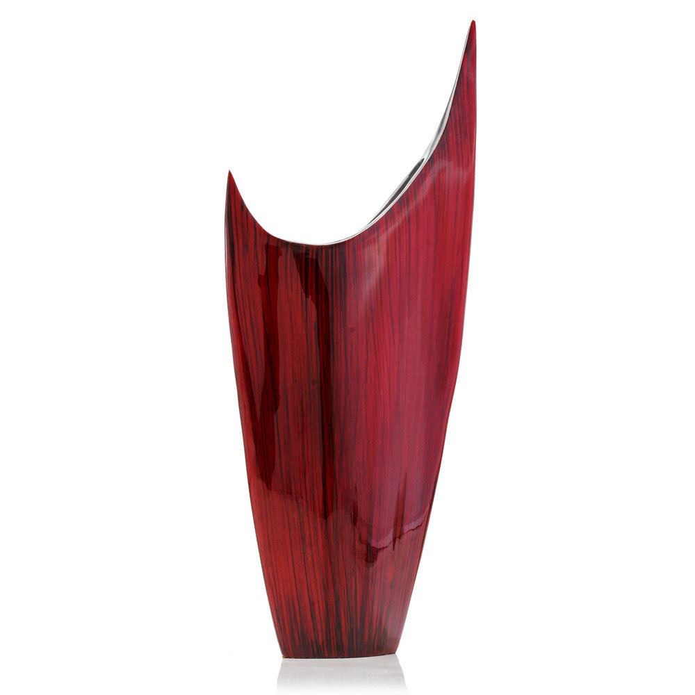 Red Aluminum Pointy Table Vase