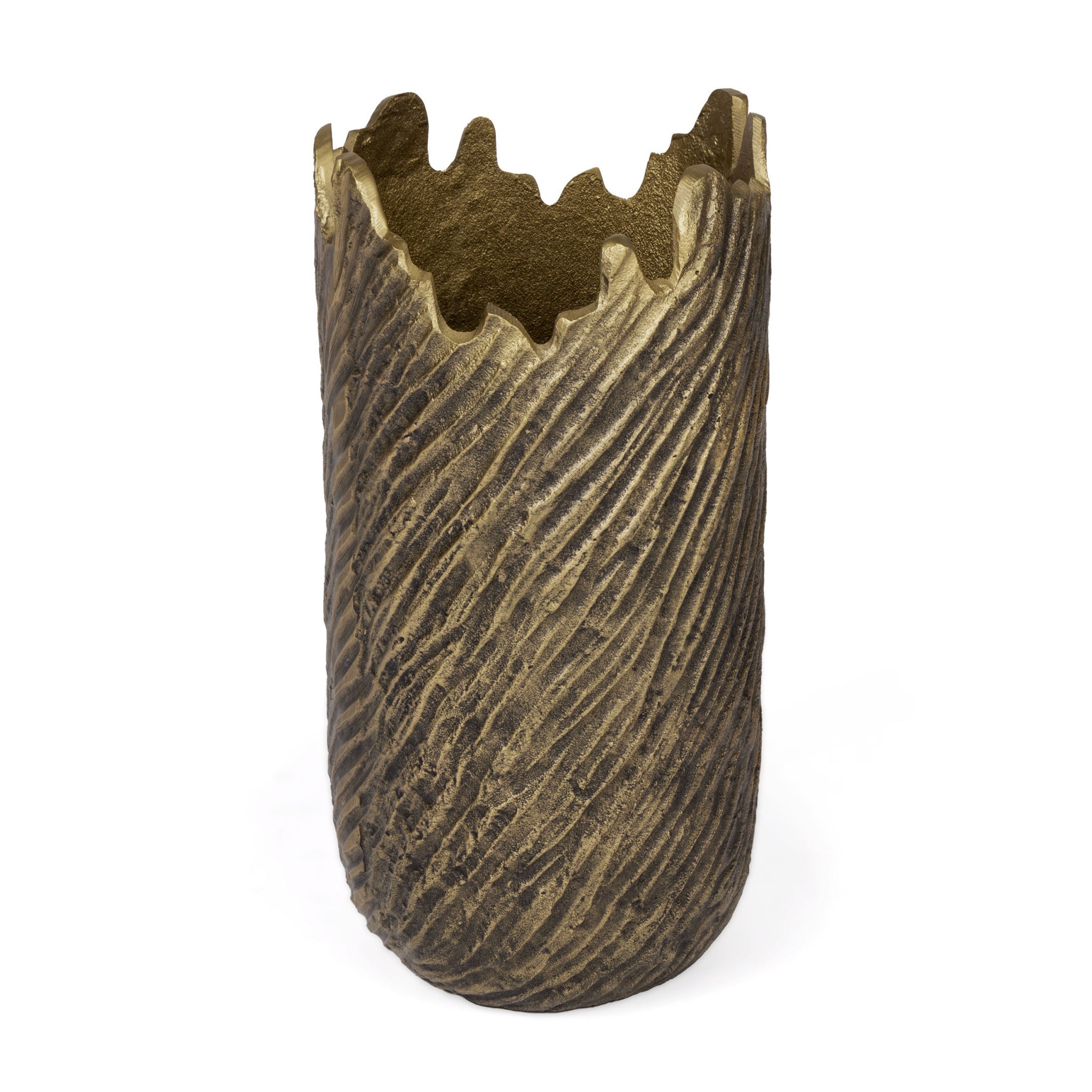 Gold Abstract Aluminum Vase