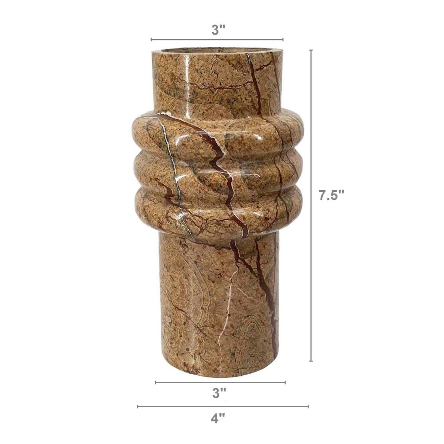 Cylinder Genuine Marble Table Vase