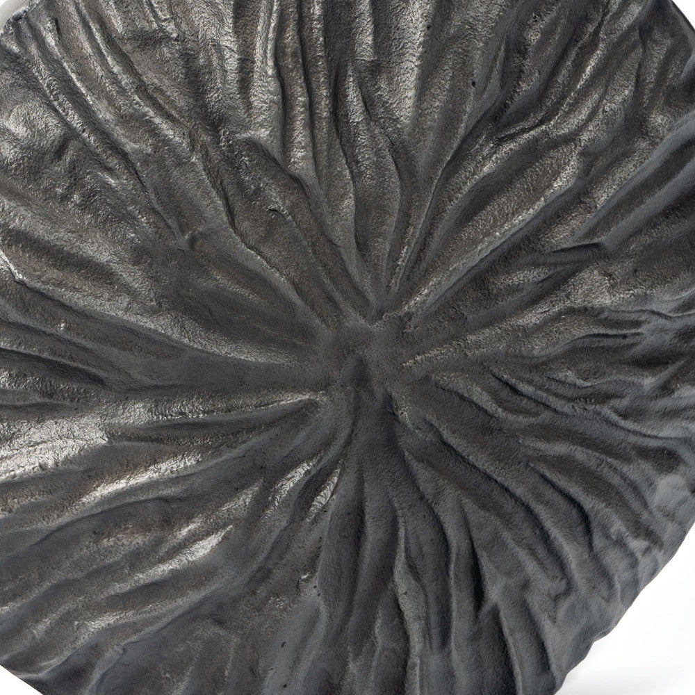 Gray Abstract Aluminum Vase