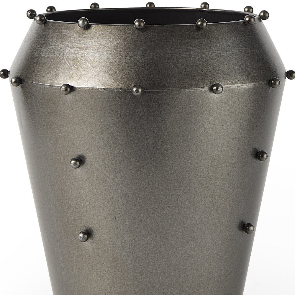 Gray Metal Table Vase Design