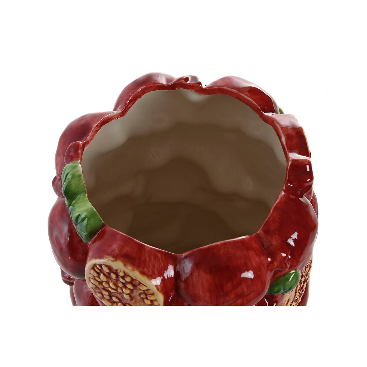 Vase Home Green Maroon Ceramic