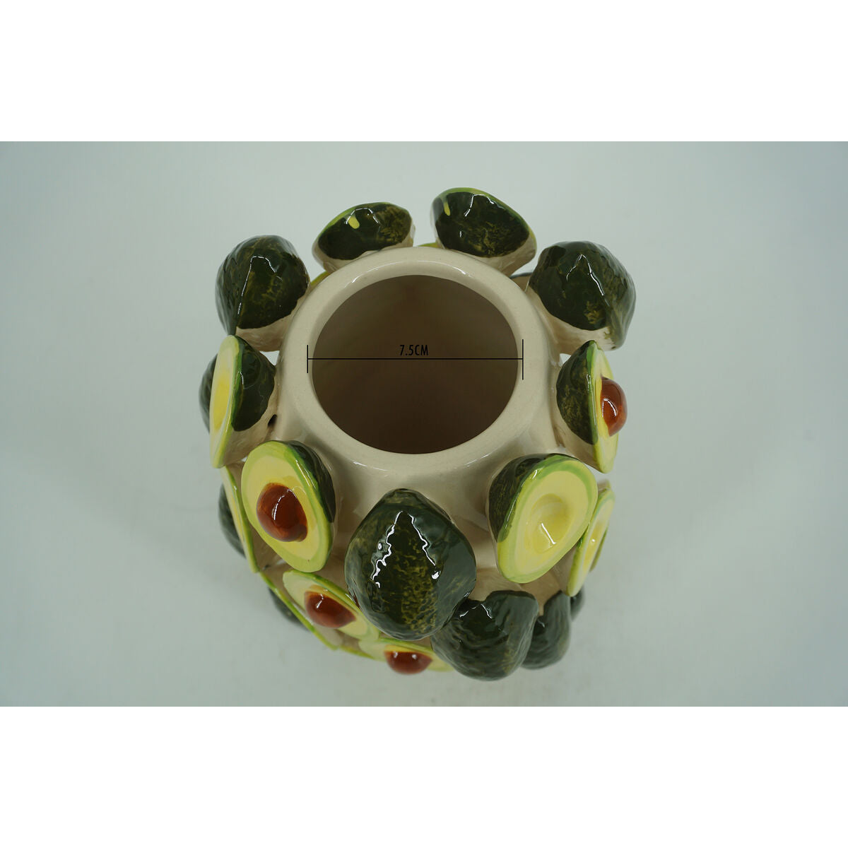 Vase Home Green Ceramic Avocado
