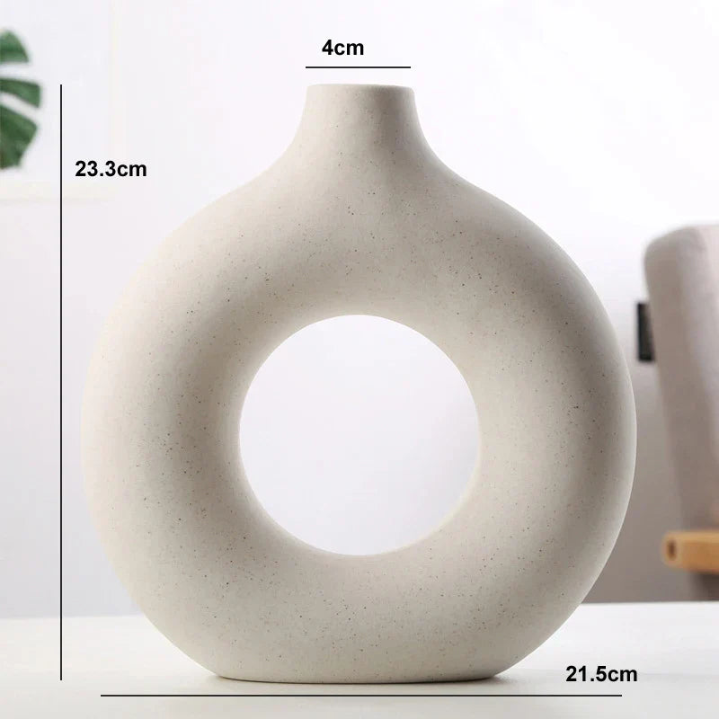 Round Ceramic Vase Home
