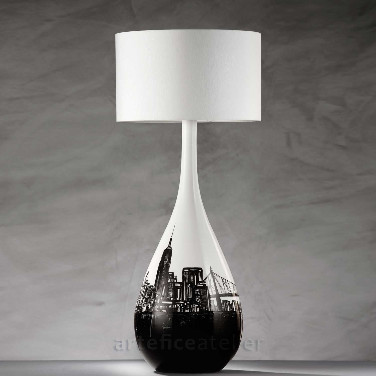 Handmade Lamp NY paint