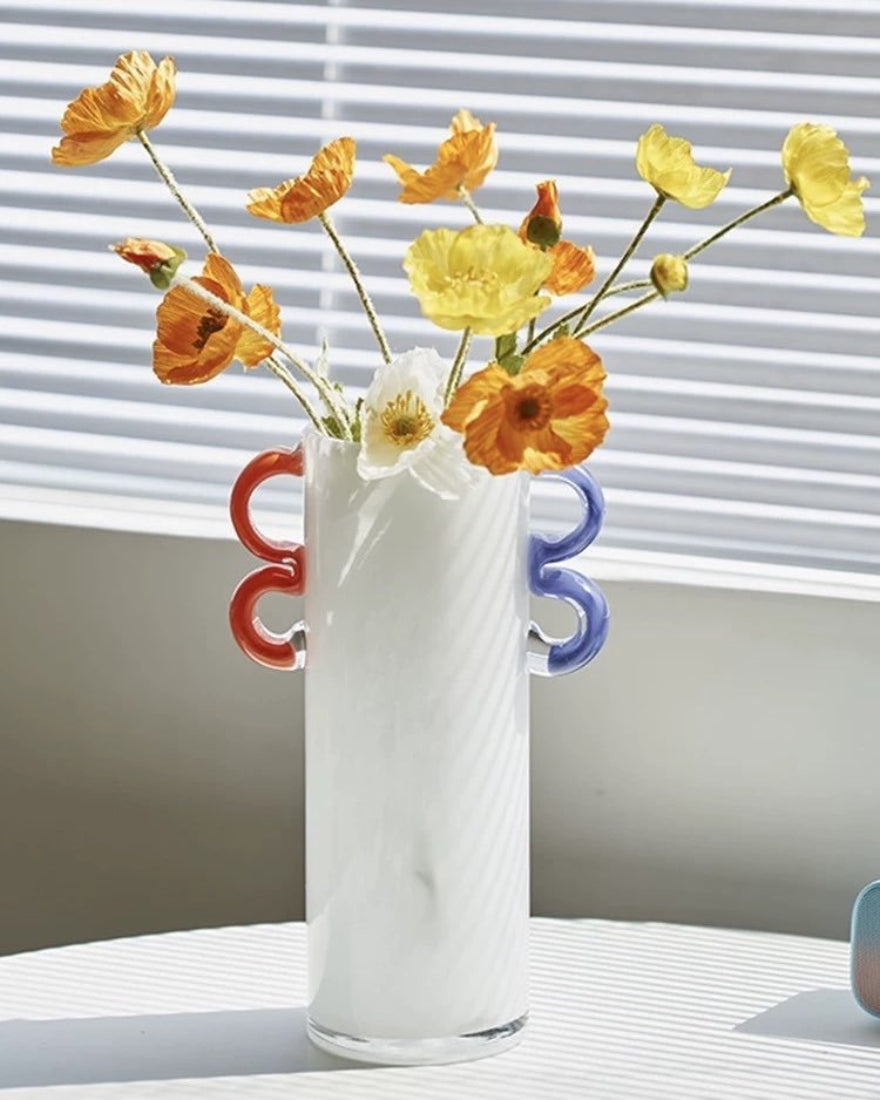 Handblown Whimsical Cylinder Vase