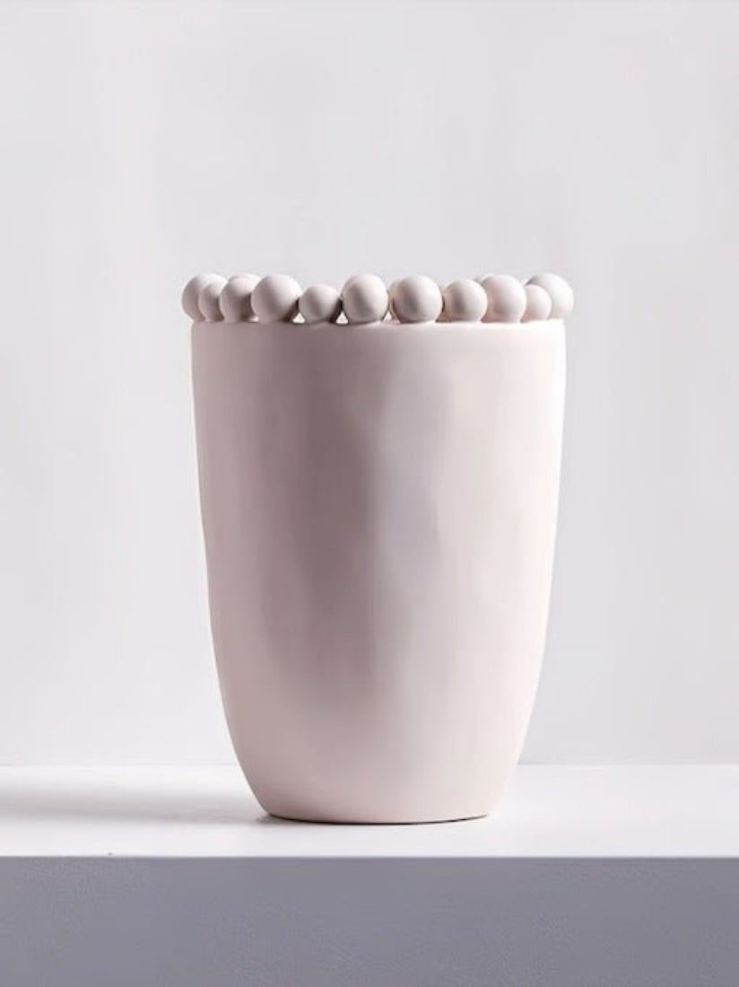 Handmade Morandi Pomponette Dotted Vase