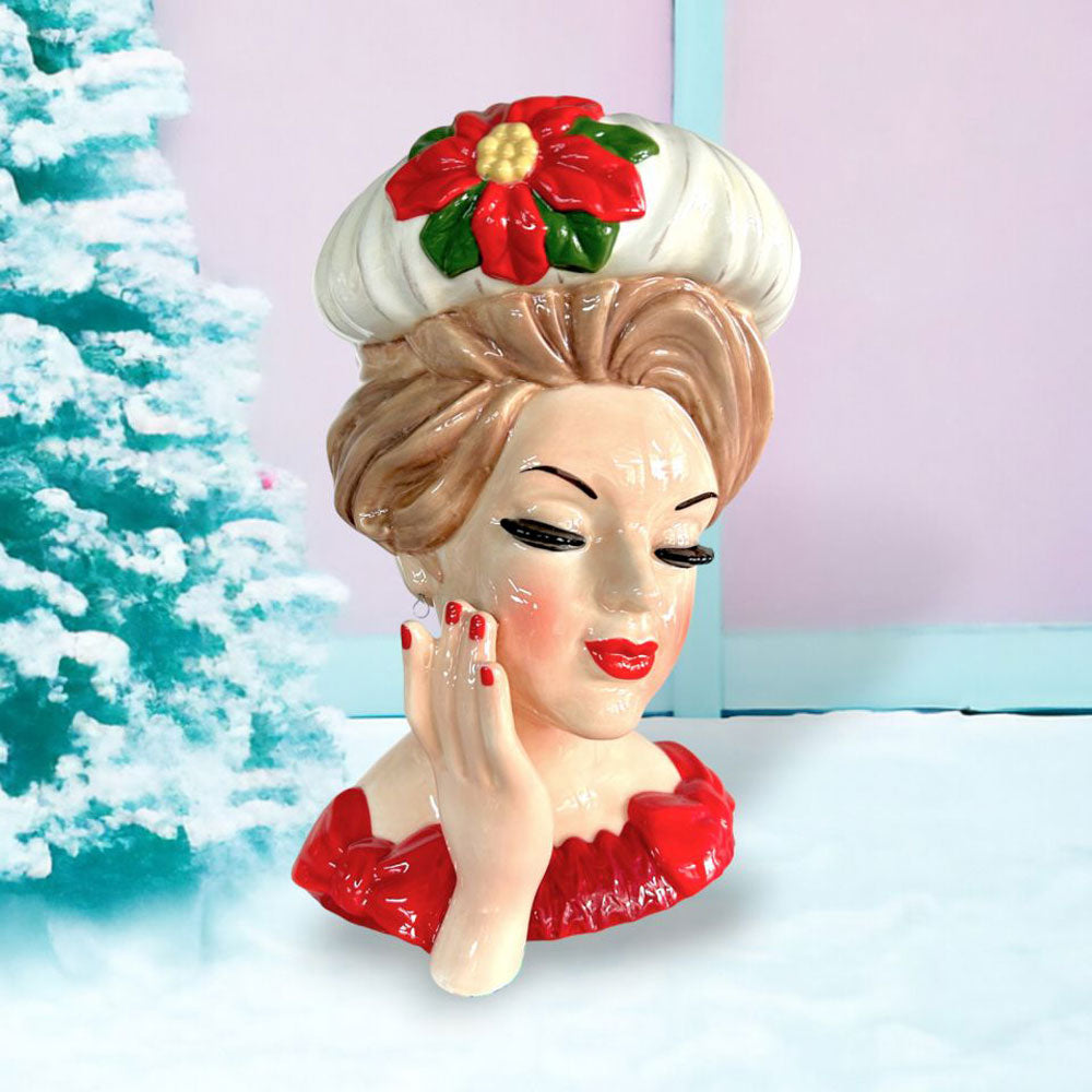Retro Lady Head Vase