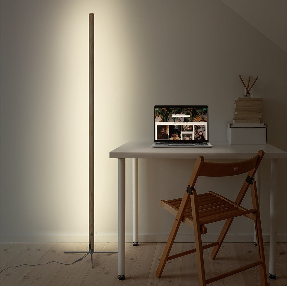 Vertical Solid Wood Floor Lamp-5