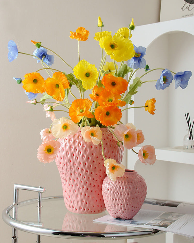 Strawberry Ceramic Flower Vase