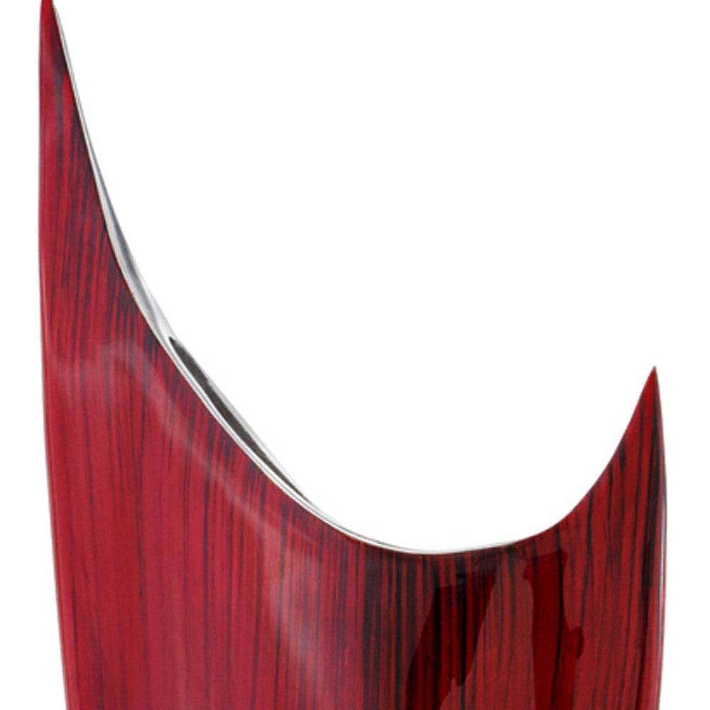 Red Aluminum Pointy Table Vase