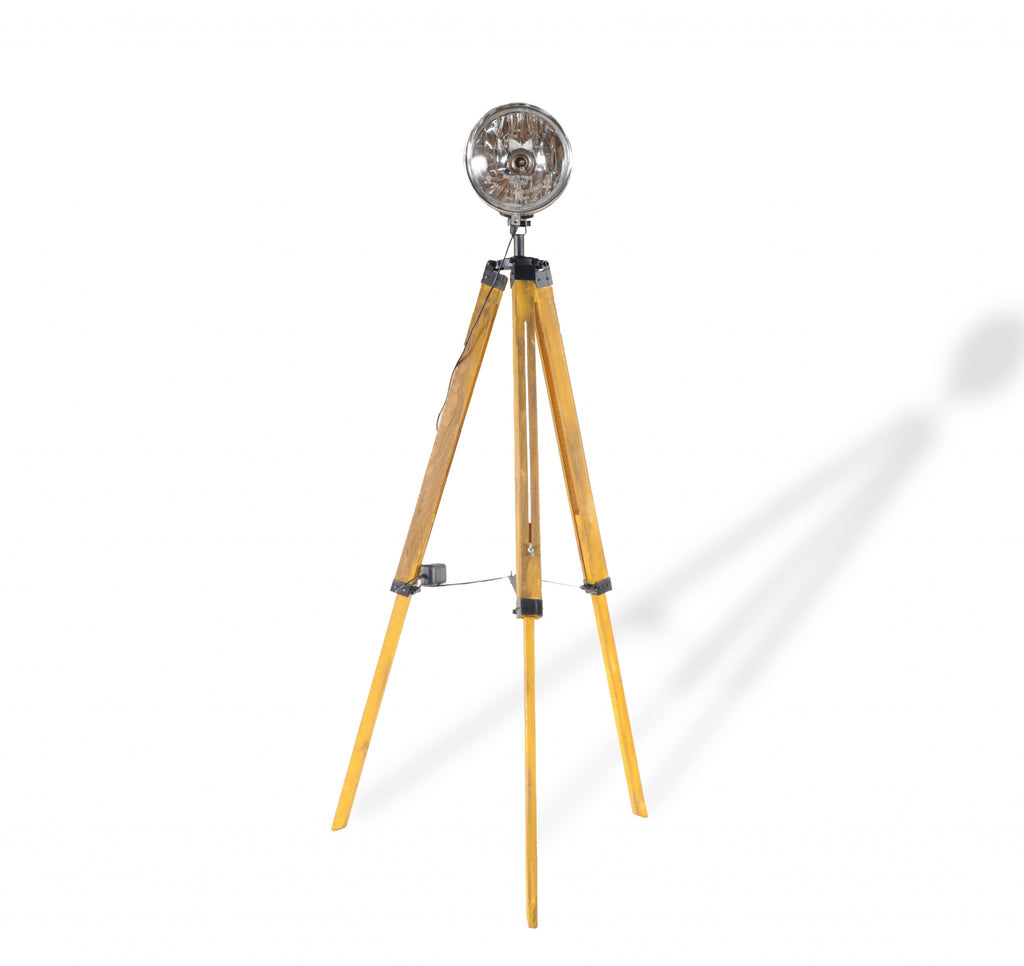 Brown Tripod Floor Lamp Cone