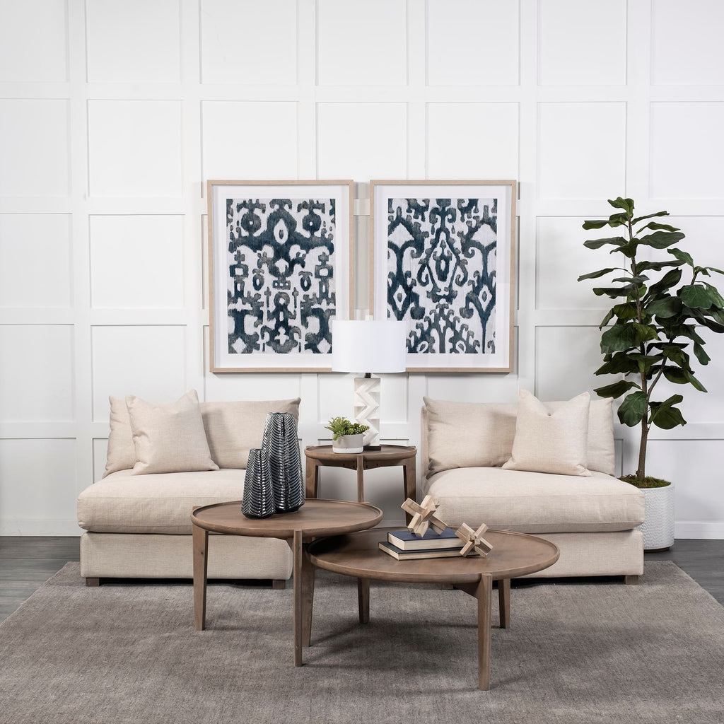 Navy Blue Abstract Ceramic Vase