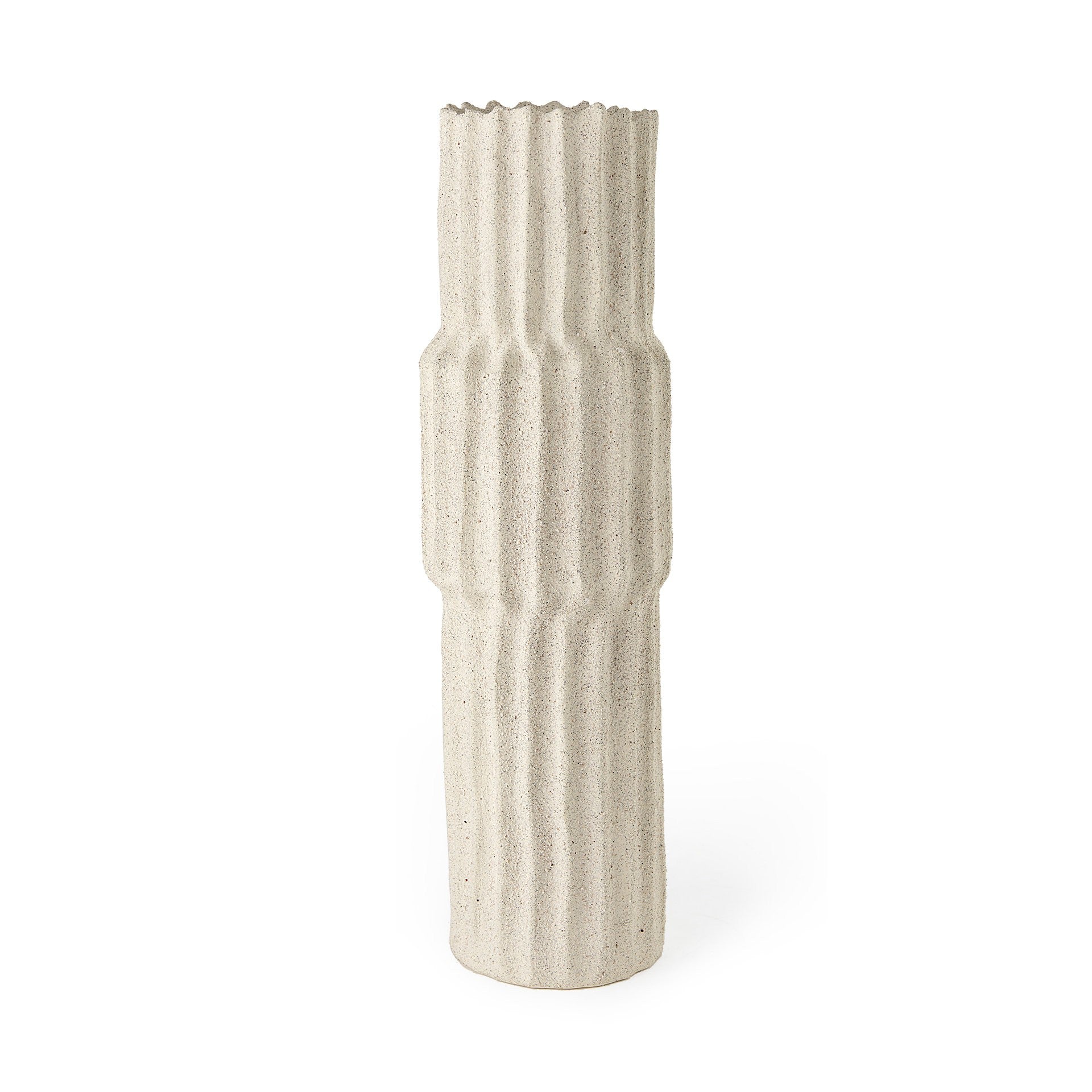 Cream Abstract Ceramic Table Vase