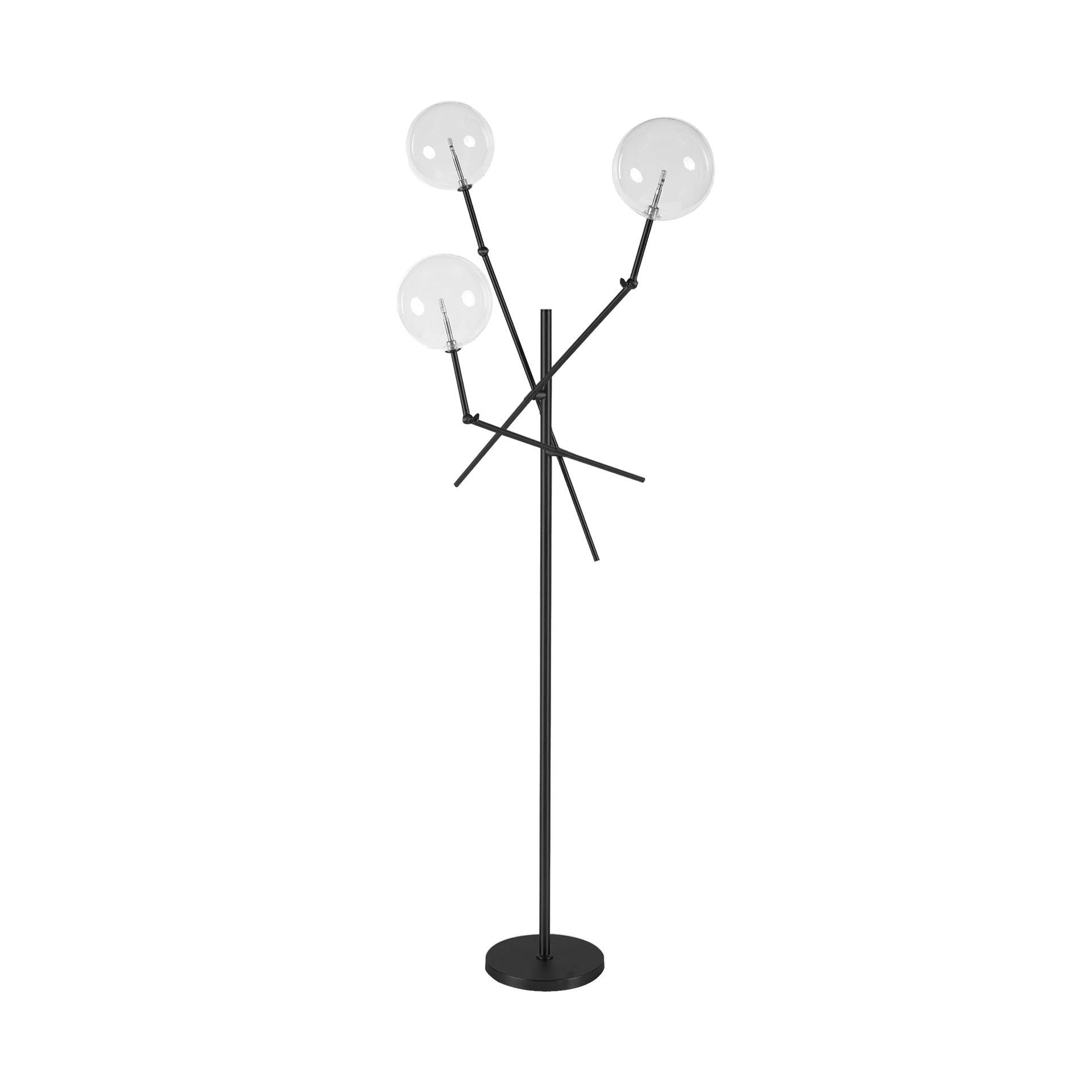 Black LED Floor Lamp White