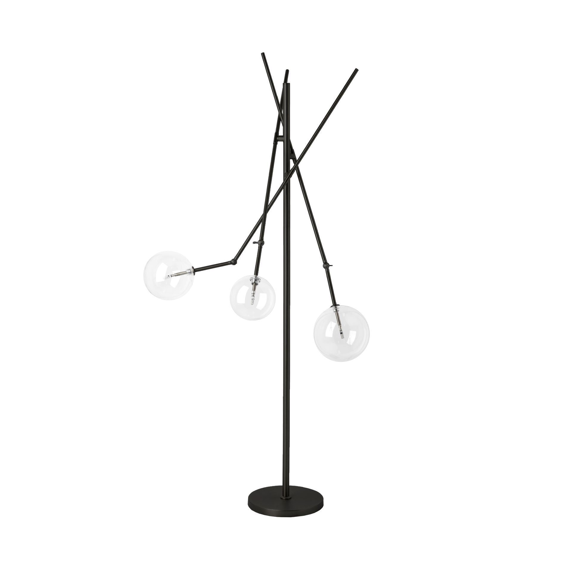 Black LED Floor Lamp White