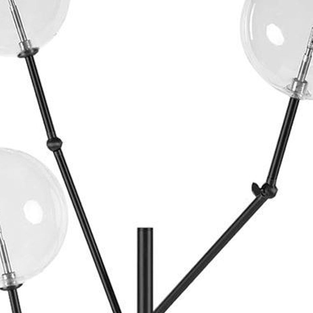 Black LED Floor Lamp White