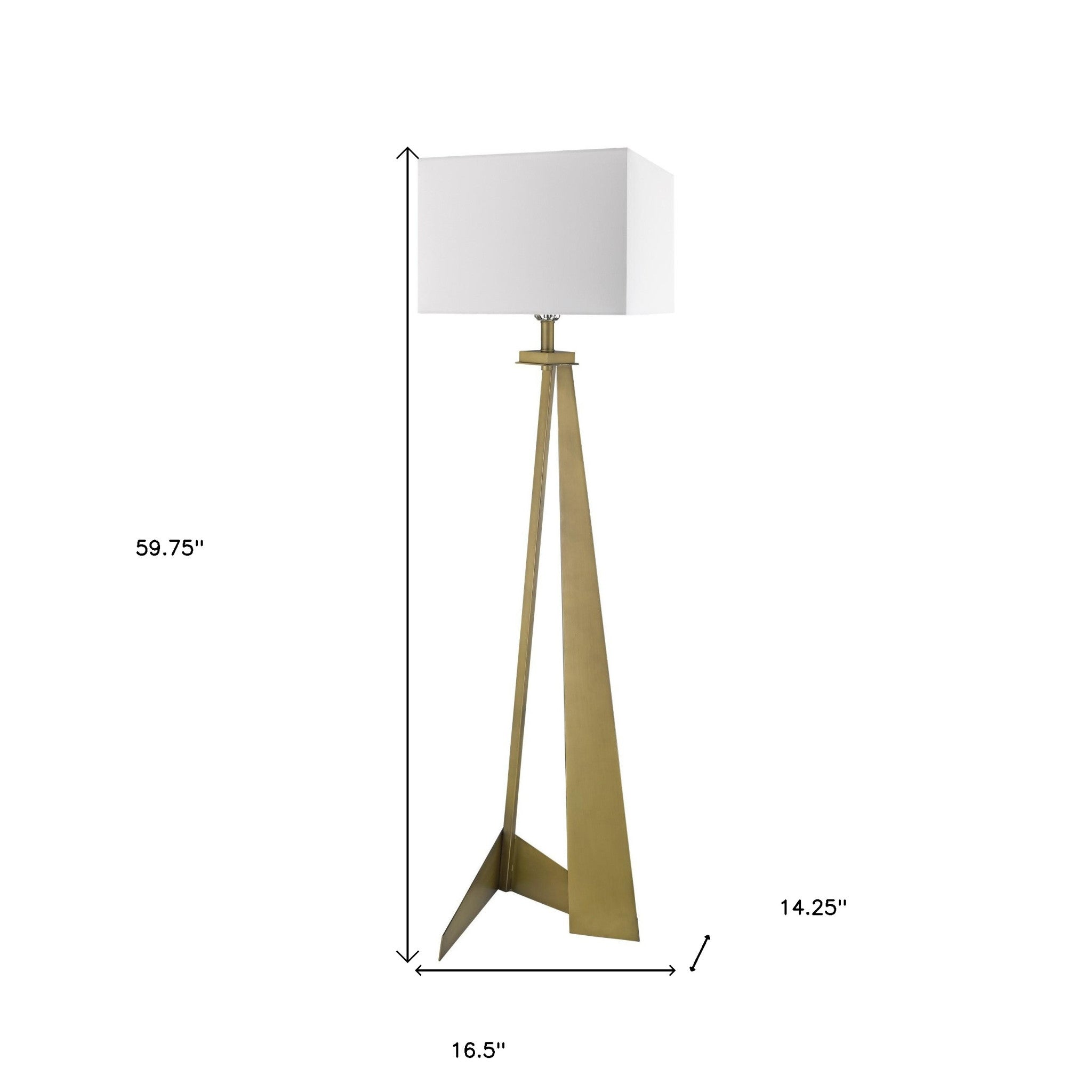 Floor Lamp With Fabric Novelty Shade