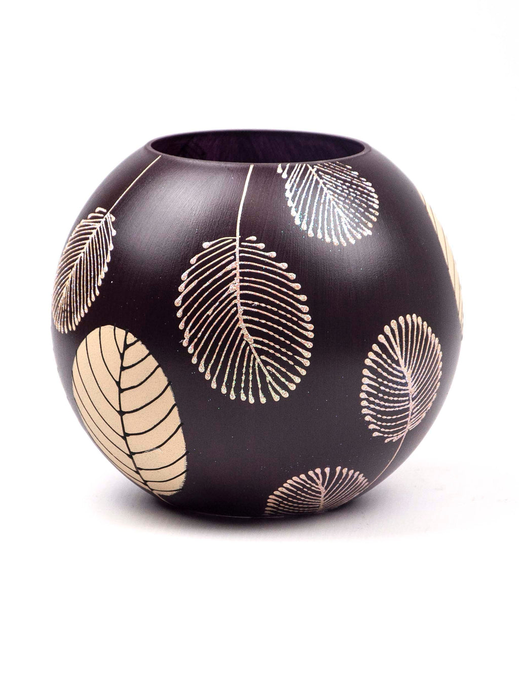 Handpainted Glass Bubble Vase