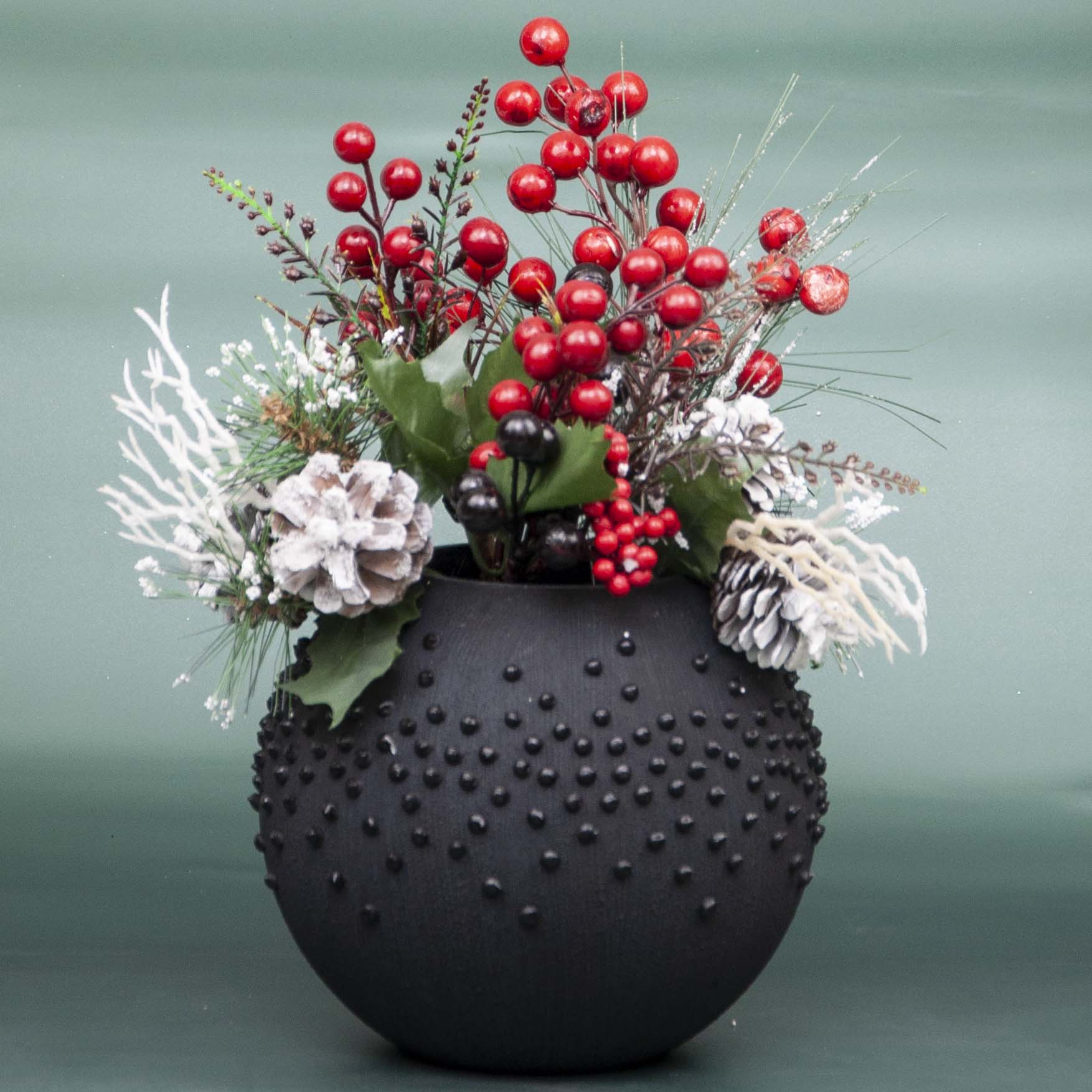 Handpainted Art Glass Round Bubble