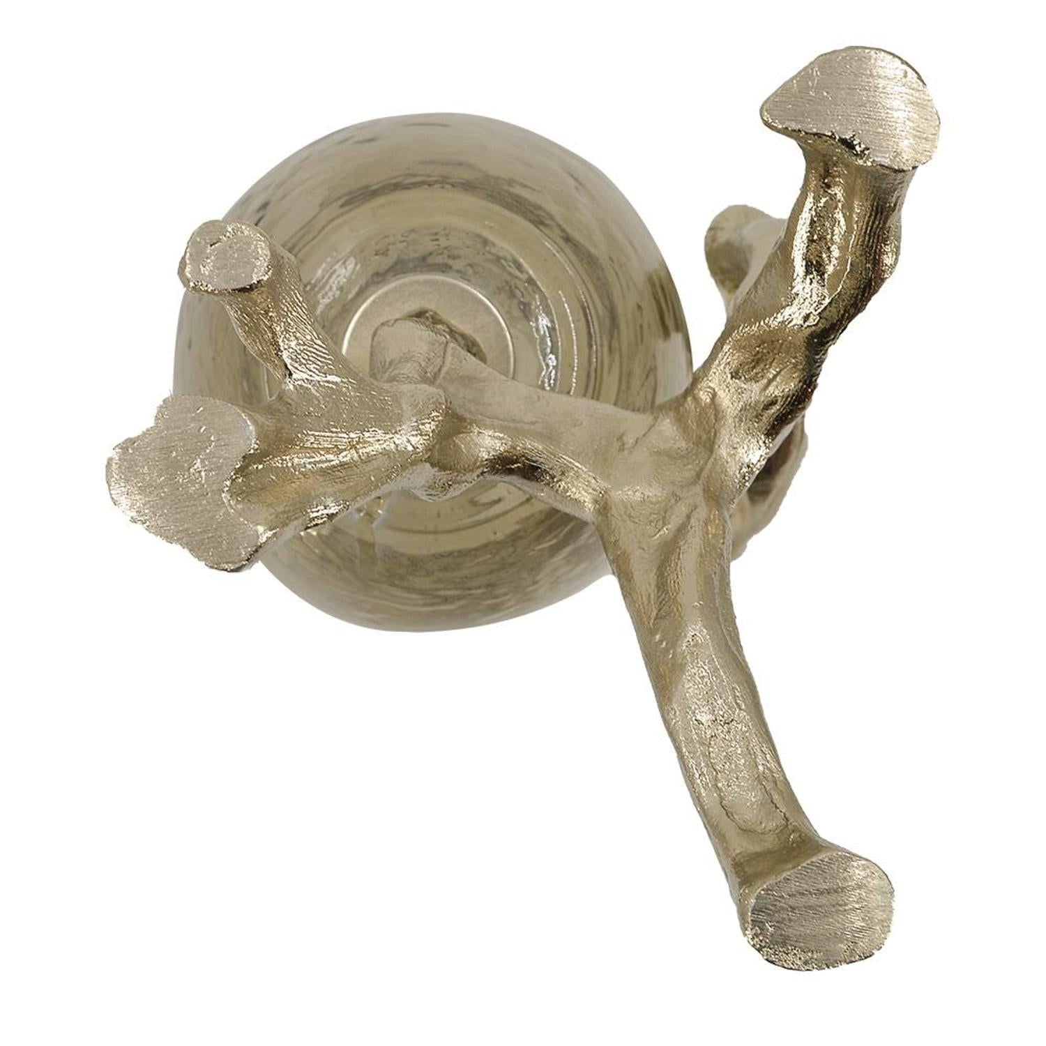 Champagne Glass And Metal Vase