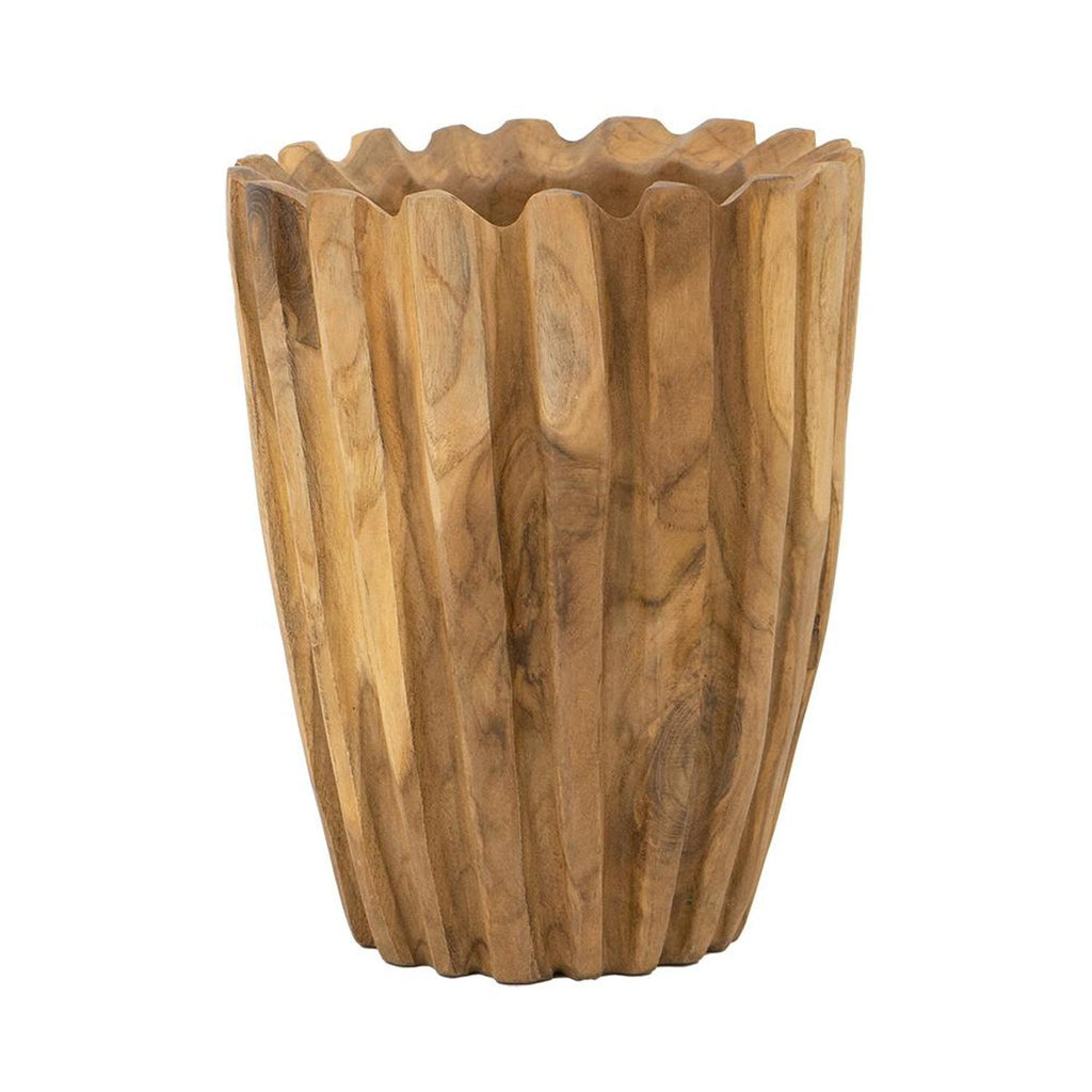 Natural Wavy Solid Wood Table Vase