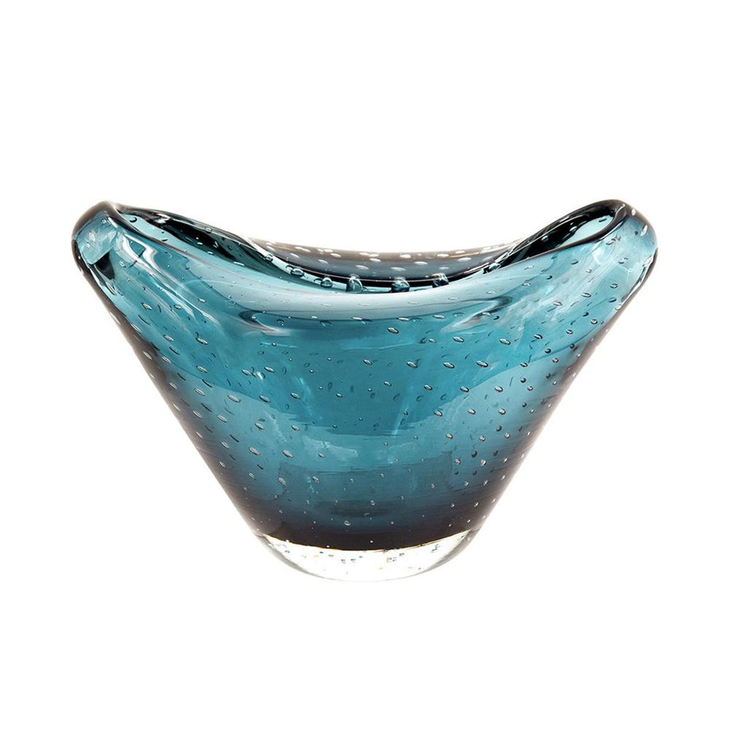 Cerulean Oval Glass Vase