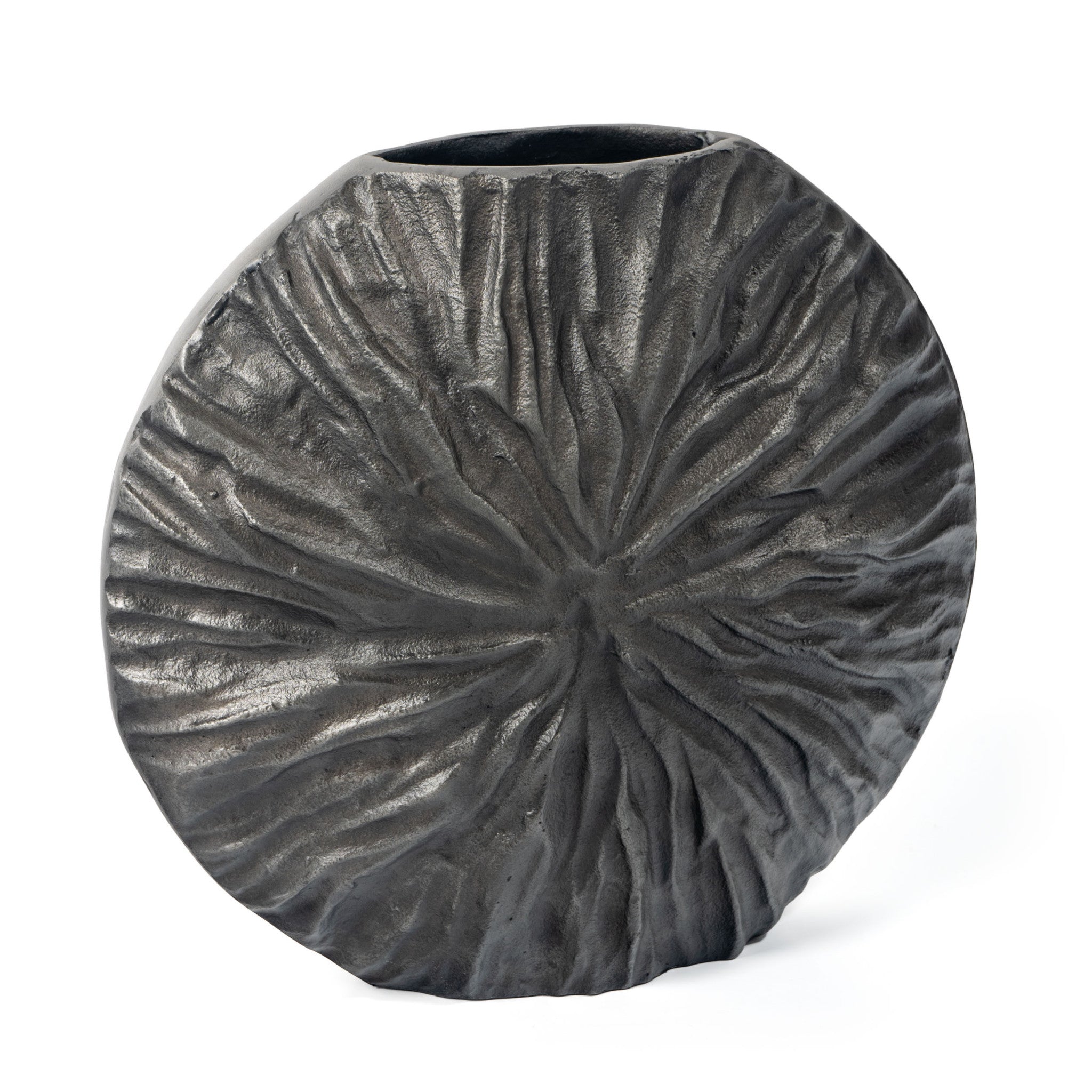 Gray Abstract Aluminum Vase