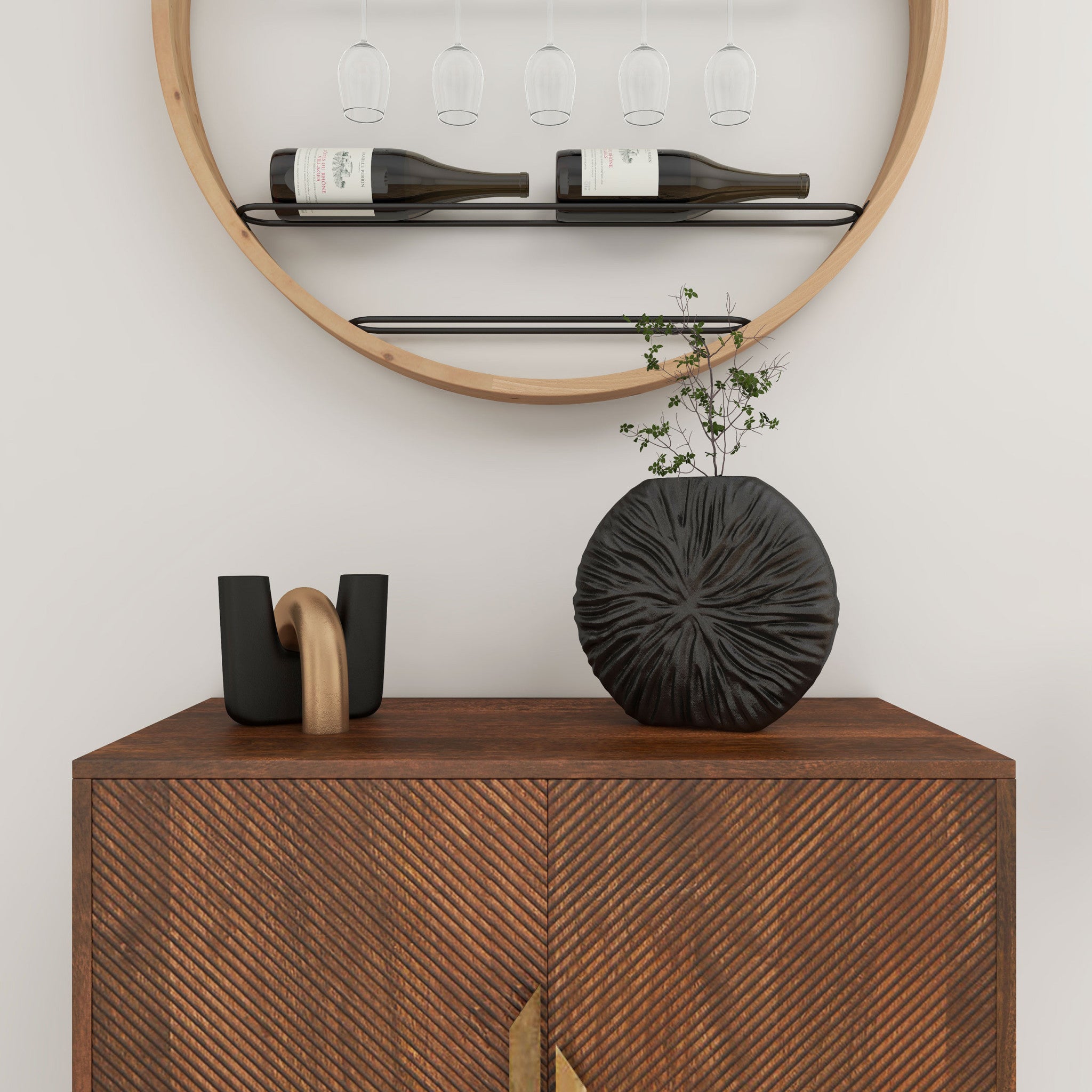 Gray Abstract Aluminum Vase