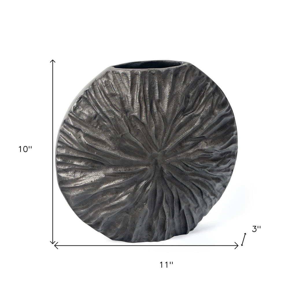 Gray Abstract Aluminum Vase