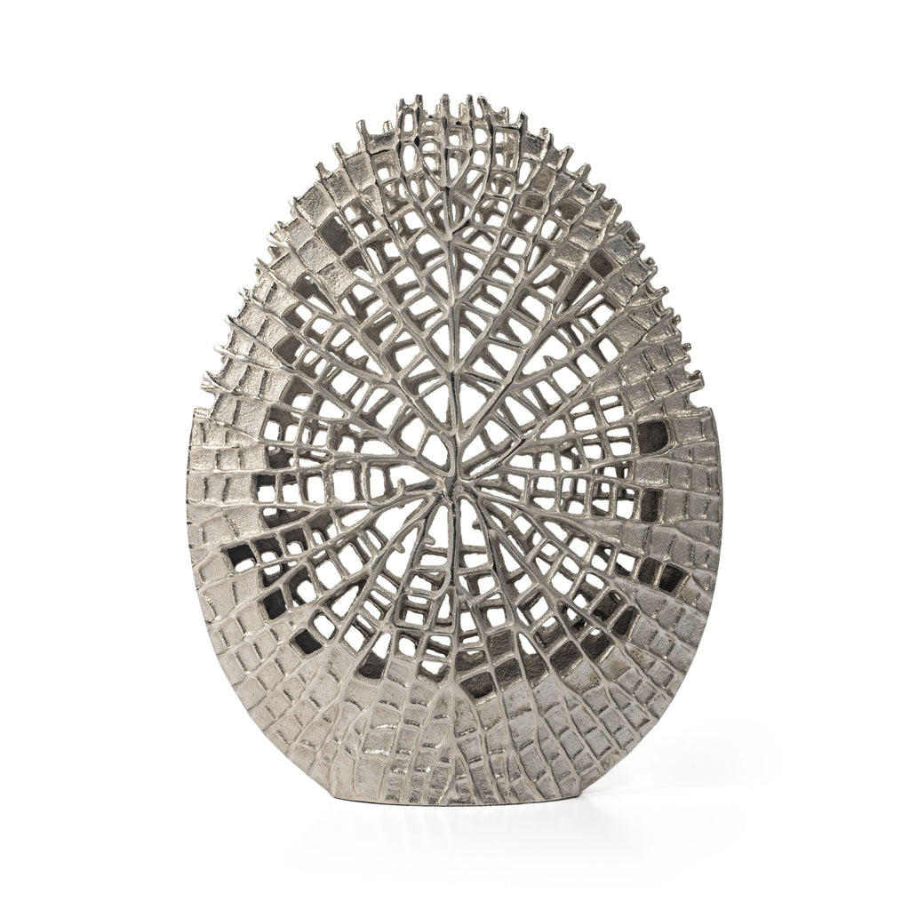 Silver Pierced Aluminum Vase