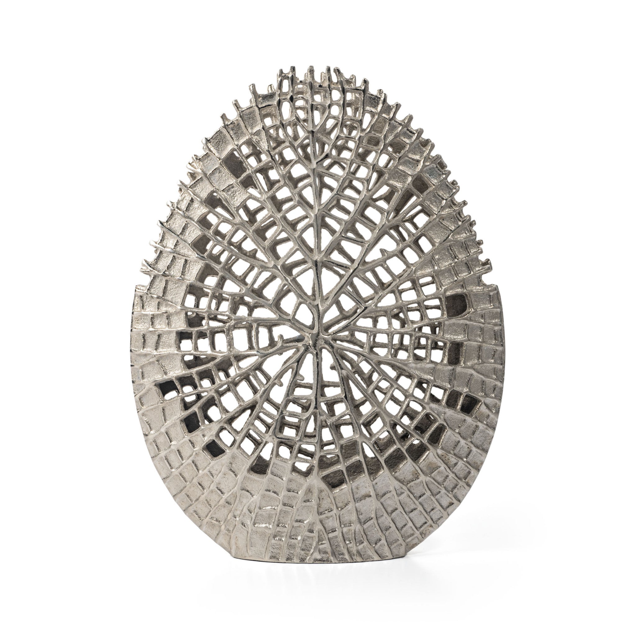 Silver Pierced Aluminum Vase