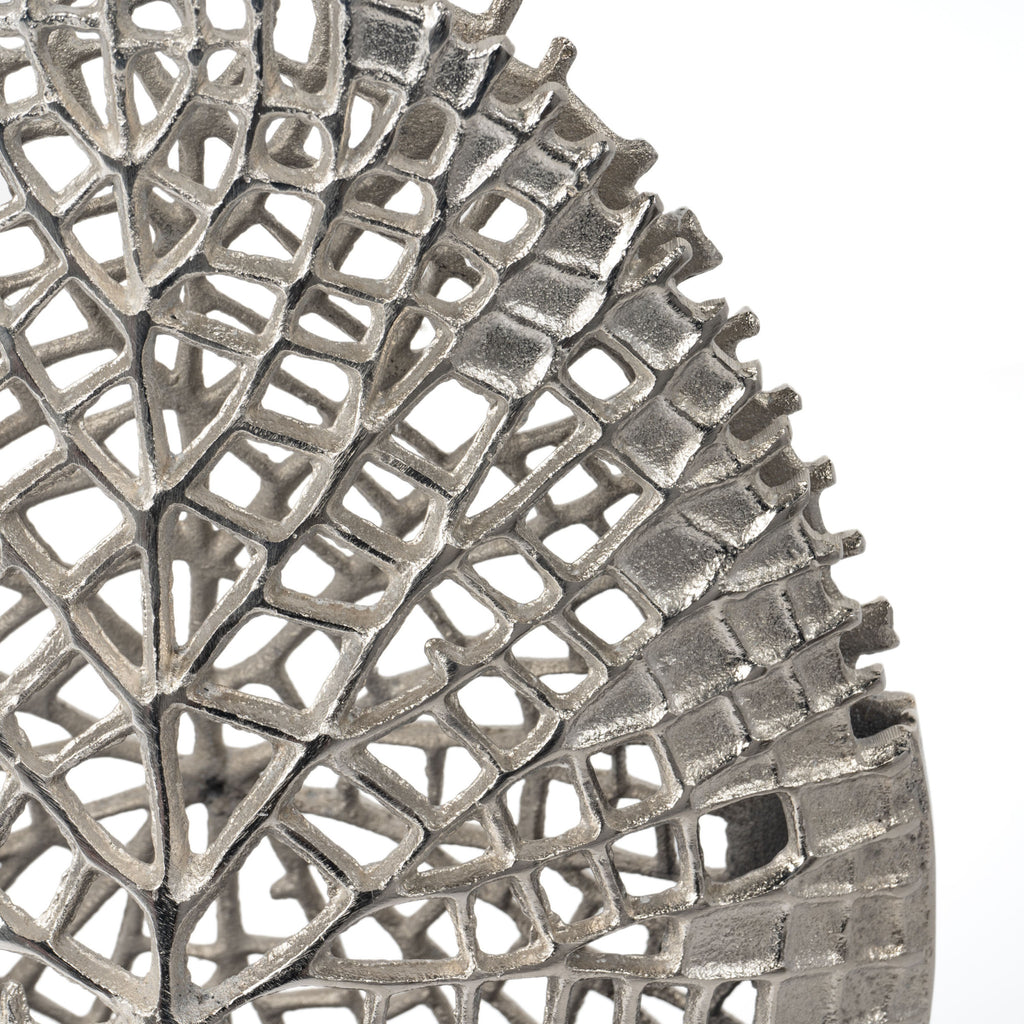 Silver Pierced Aluminum Vase