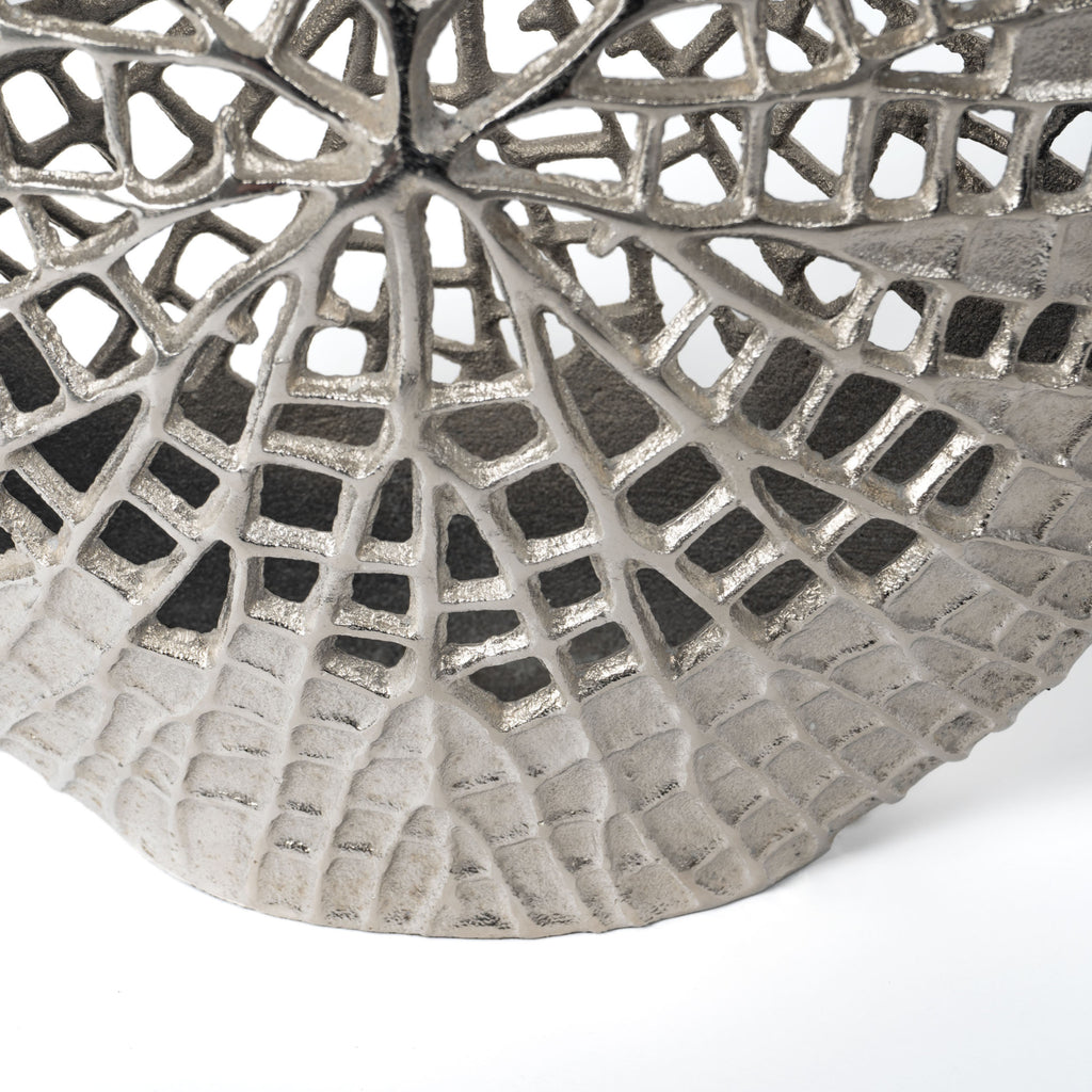 Silver Pierced Aluminum Vase