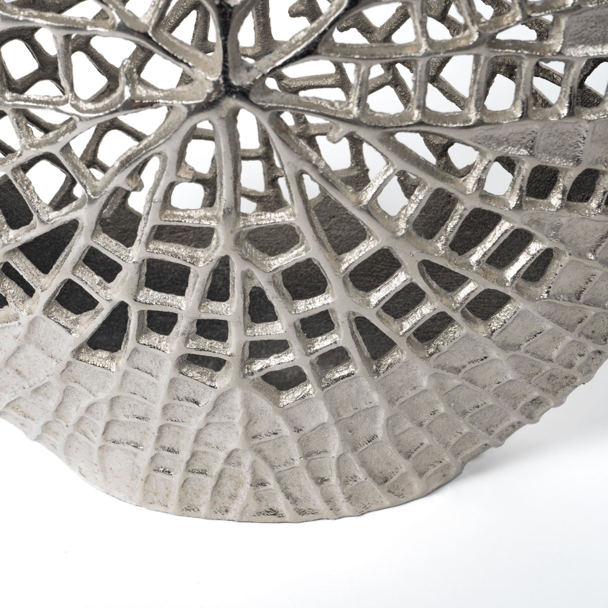 Silver Pierced Aluminum Vase