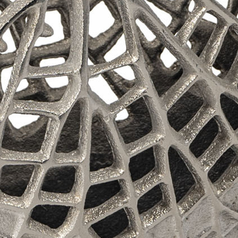 Silver Pierced Aluminum Vase