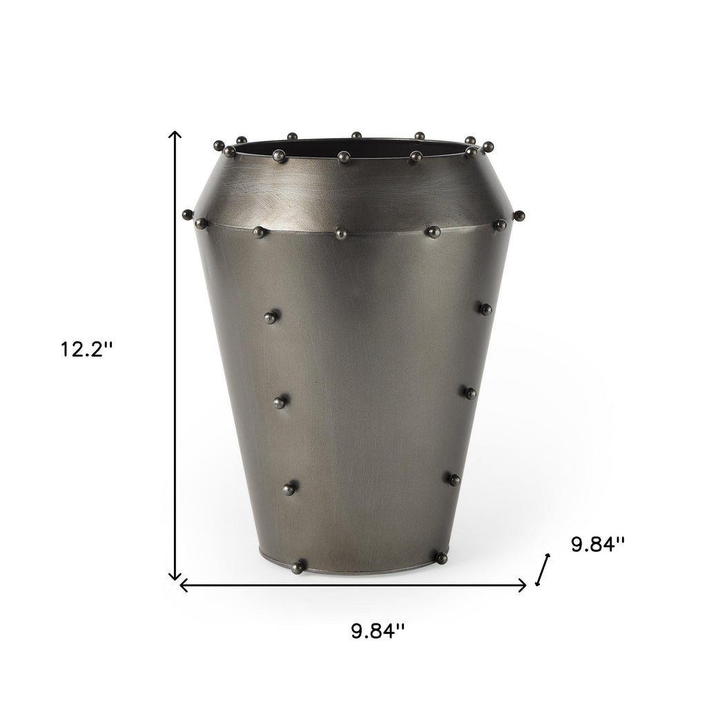 Gray Metal Table Vase Design