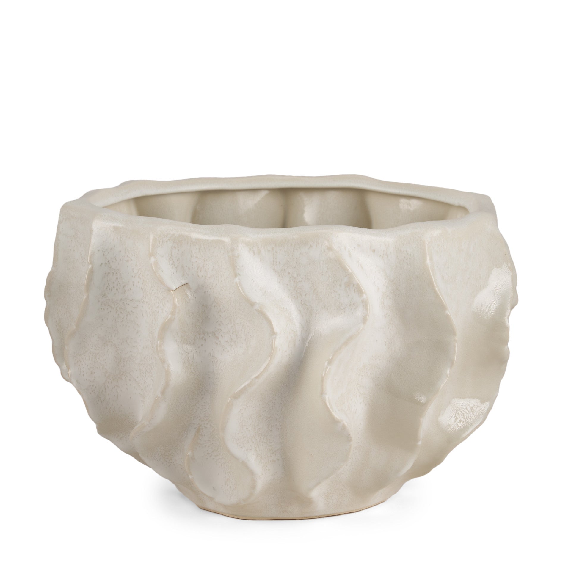 Cream Sculptural Ceramic Vase
