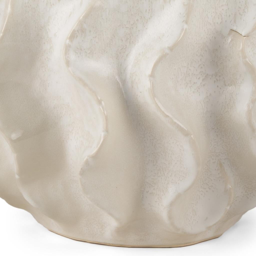 Cream Sculptural Ceramic Vase