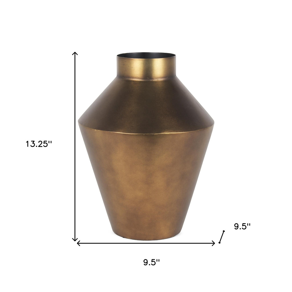Antiqued Bronze Metal Vase