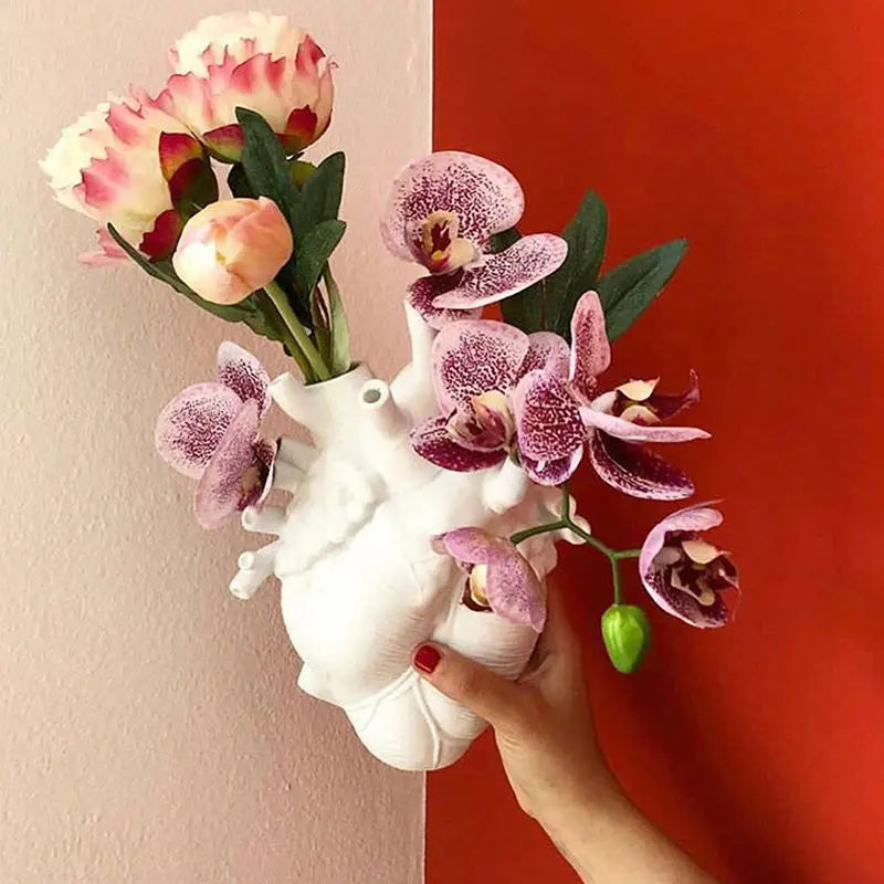 Unique Pedestal Vase Shaped Heart