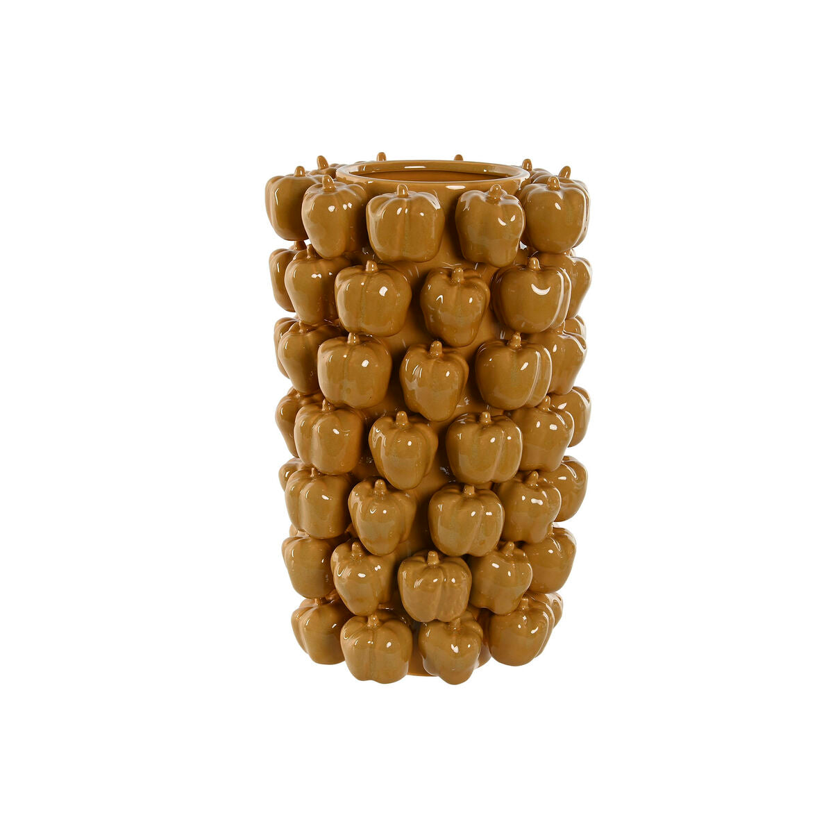 Vase Home Mustard Ceramic Stoneware