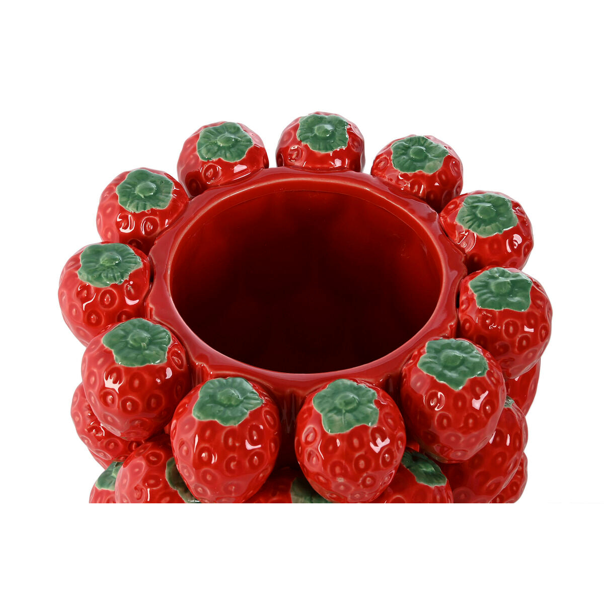 Vase Home Ceramic Stoneware Strawberries