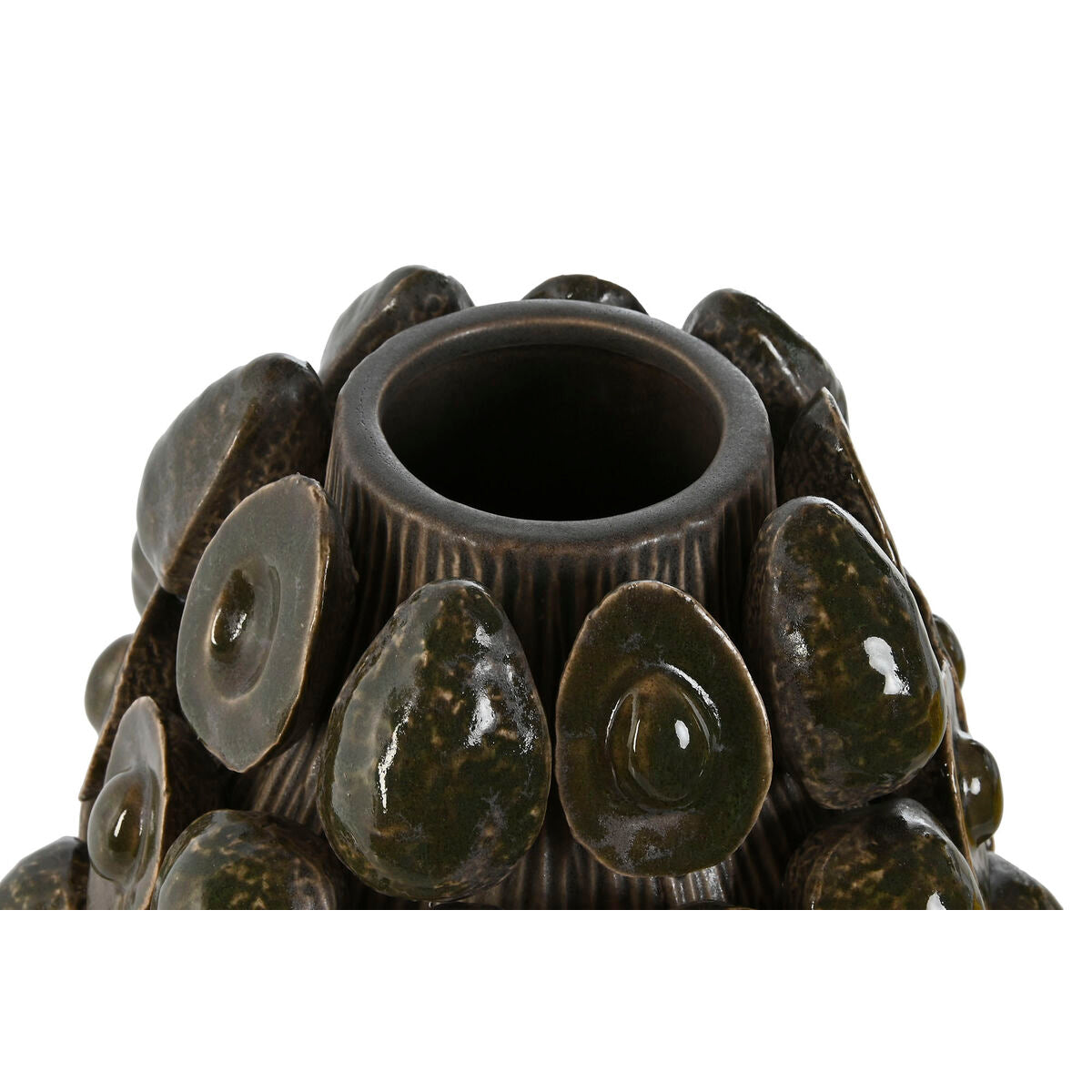 Vase Home Ceramic Stoneware Avocado