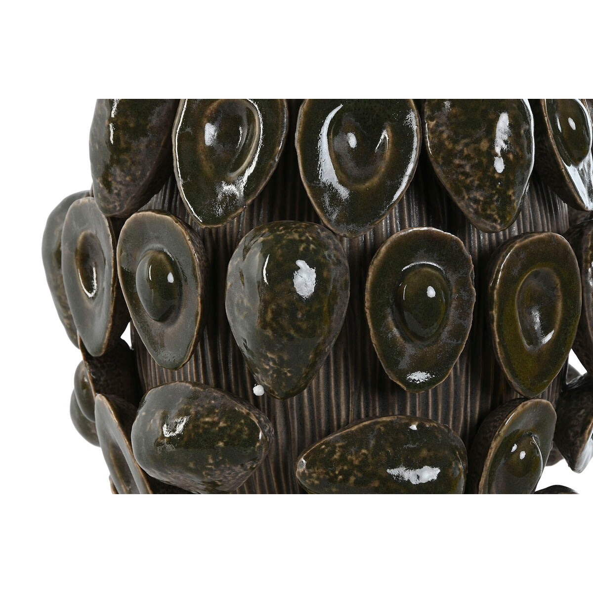 Vase Home Ceramic Stoneware Avocado