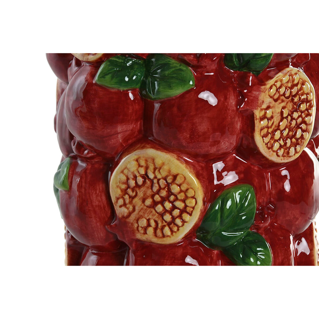 Vase Home Green Maroon Ceramic