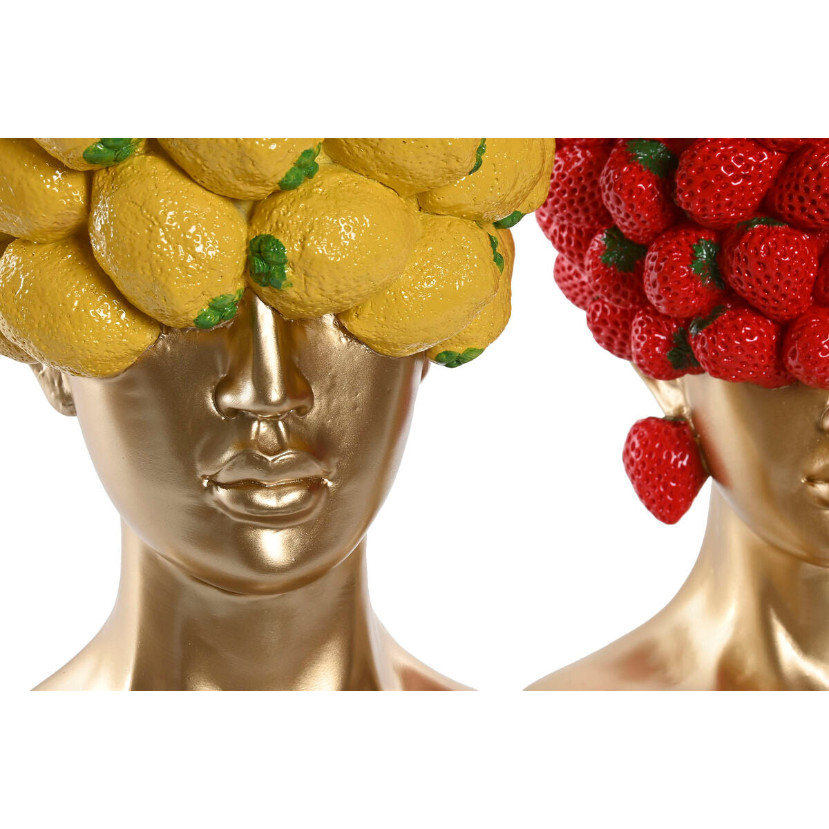 Vase Home Resin Golden Modern (2 Units)