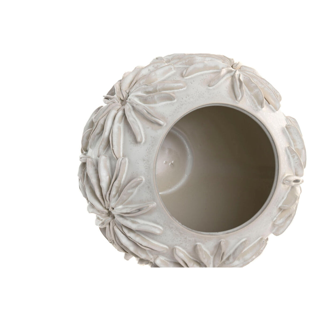 Vase Home White Ceramic Leaf Palm